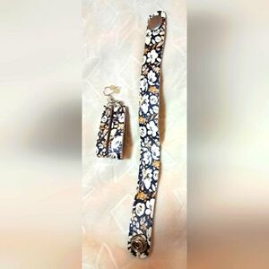 Matching Leather Earrings & Bracelet